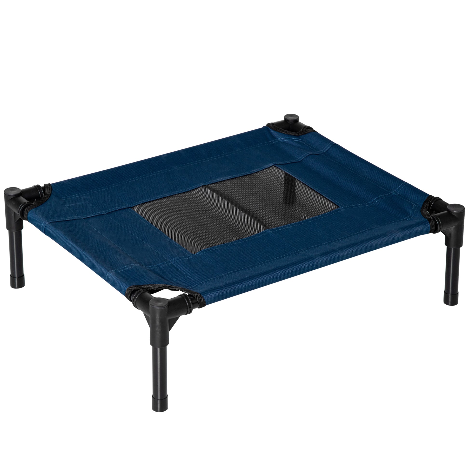 Pawhut Cama Elevada Perros Con Malla Transpirable Tela Oxford 61x46x18 Cm Azul_0