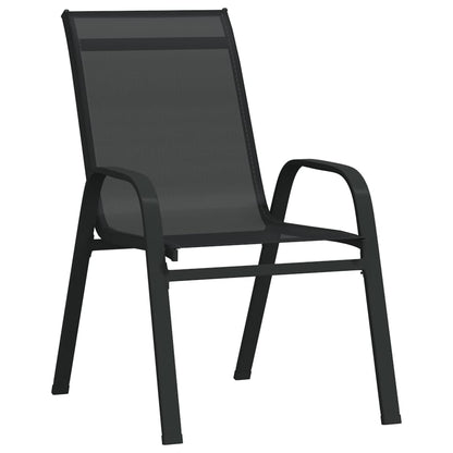 Juego De Comedor Para Jardín 5 Piezas Negro / Vetonek_3