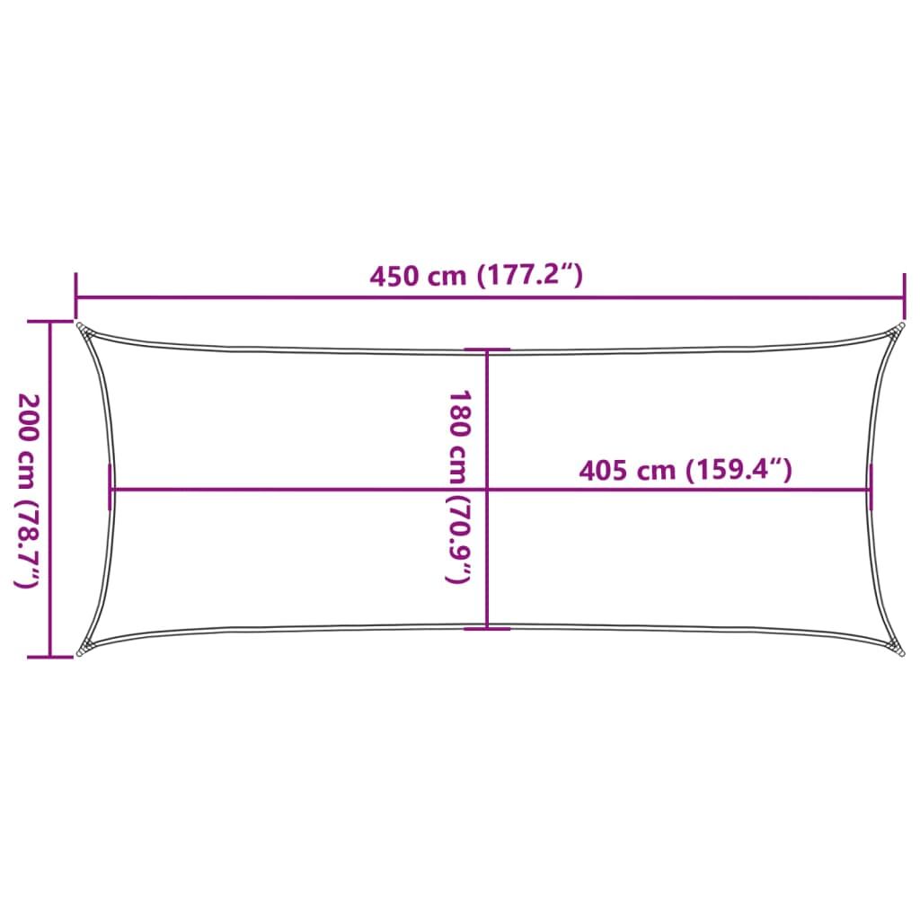 Vidaxl Toldo De Vela Hdpe Marrón 160 G/m² 2x4,5 M_2