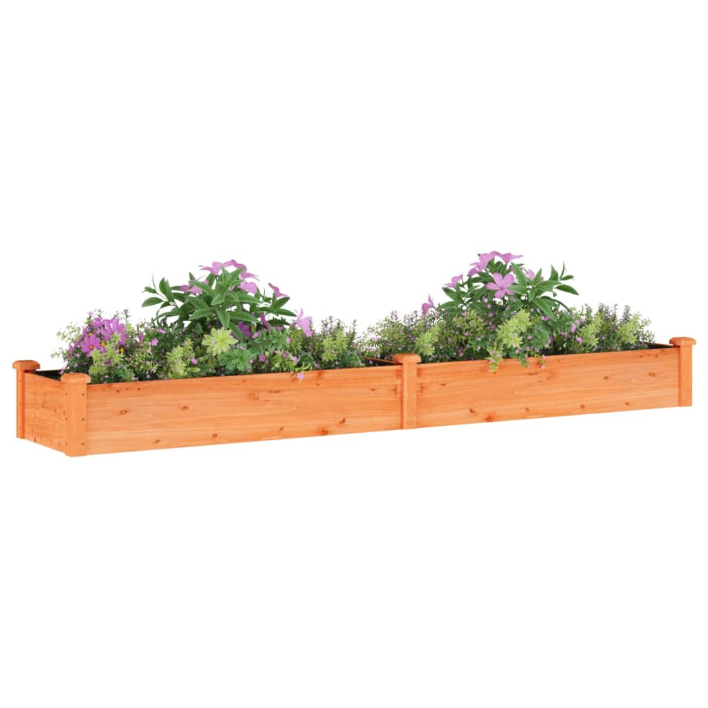 Jardinera Arriate Con Forro Madera Abeto Marrón 240x45x25 Cm_2