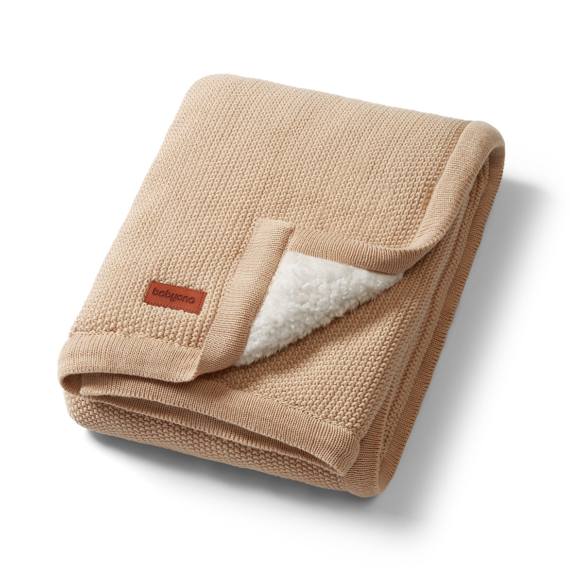 Manta De Algodón Con Borreguito Para Bebé 75×100 Cm Beige_2