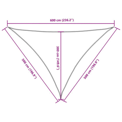 Vidaxl Toldo De Vela Triangular Tela Oxford Gris Taupe 5x5x6 M_2