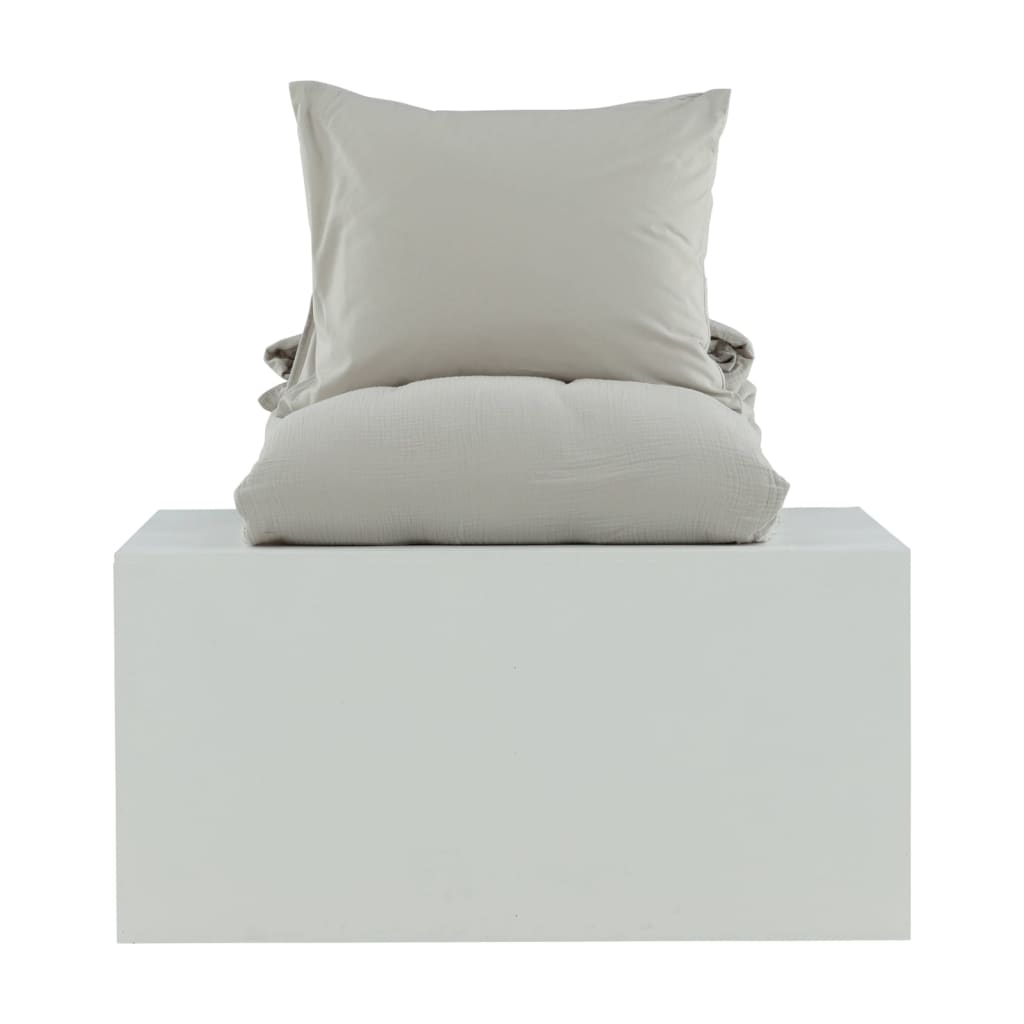 Venture Home Juego De Ropa De Cama Mila Algodón Gris Claro 200x150 Cm / Vetonek_1