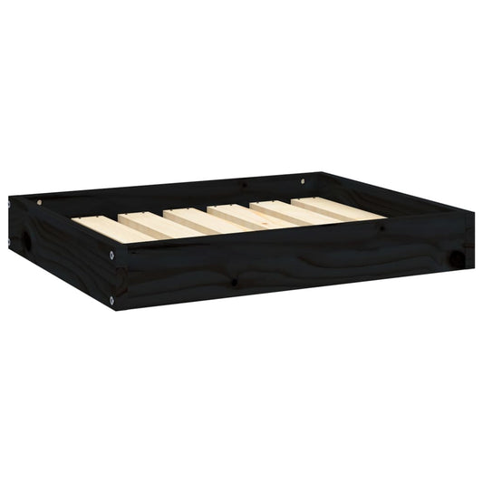 Vidaxl Cama Para Perros Madera Maciza De Pino Negro 61,5x49x9 Cm_0