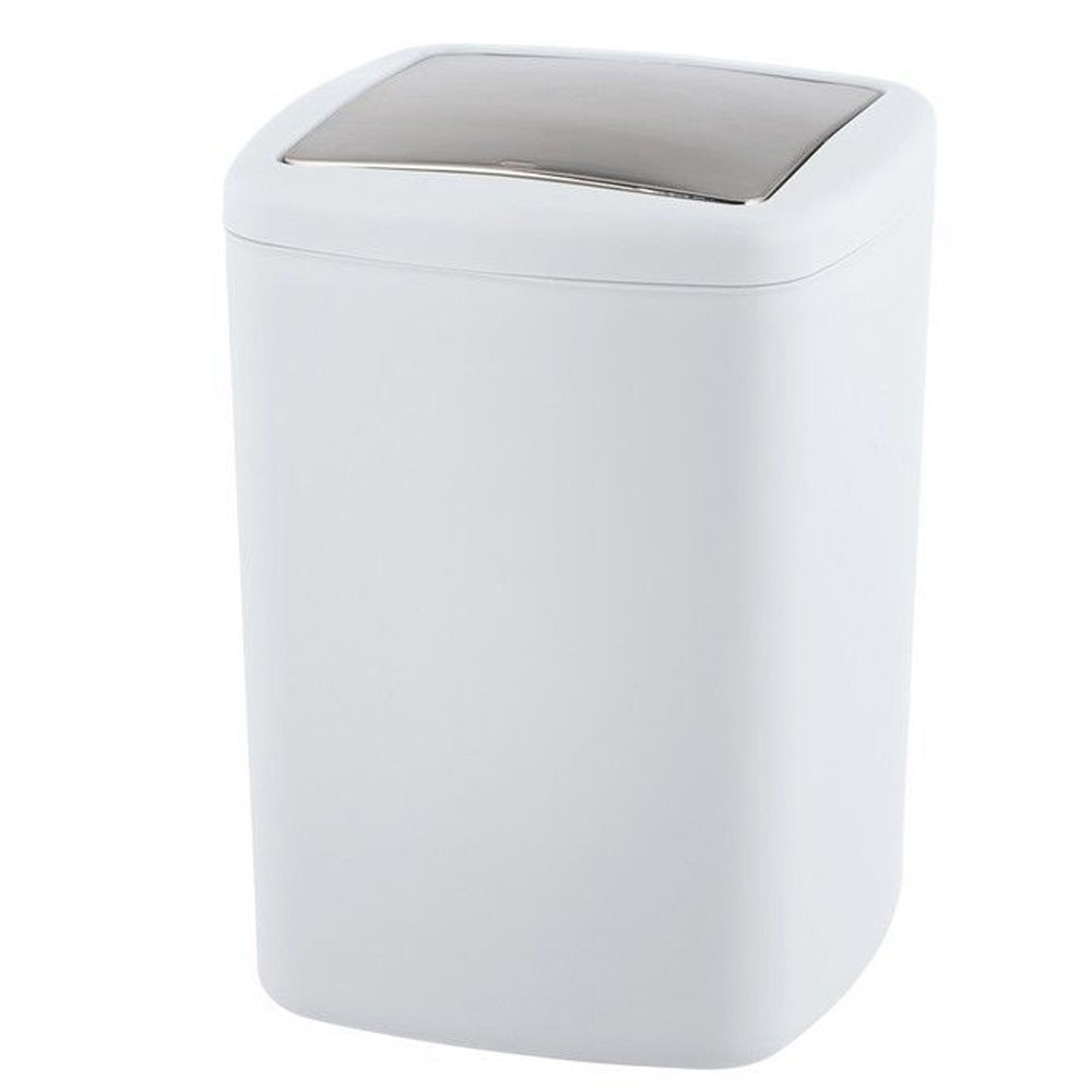 Cubo Con Tapa Abatible Barcelona L, Blanco_0