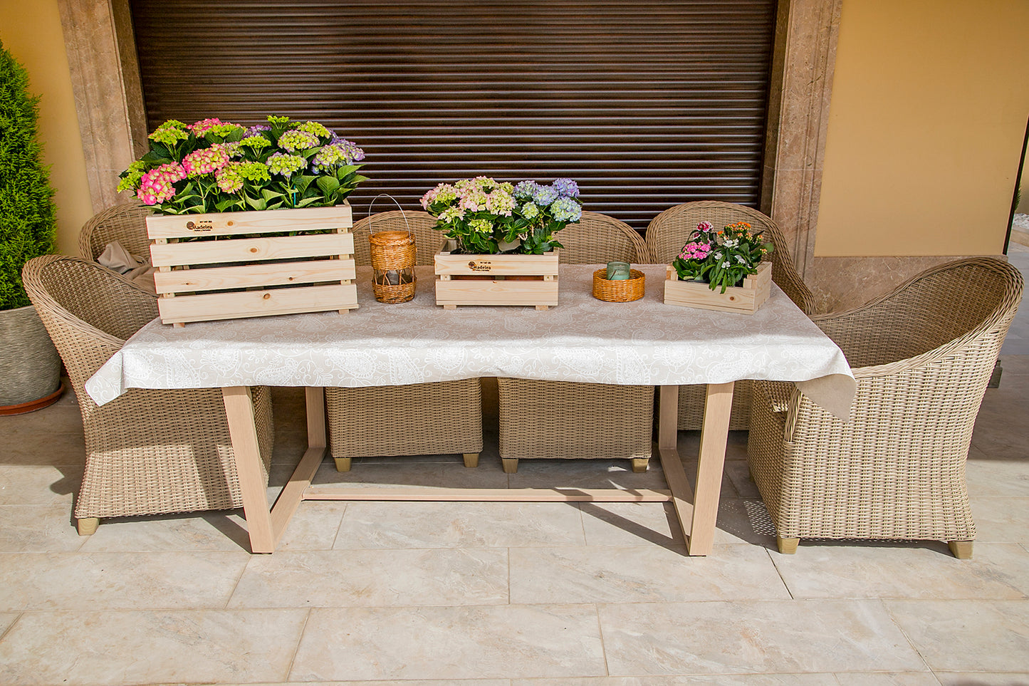 Caja De Fruta Decorativa De Madera Natural De 49 X 30 X 26 Cm_4