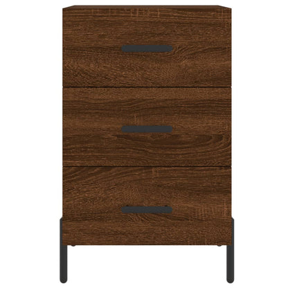 Mesita De Noche Madera De Ingeniería Marrón Roble 40x40x66 Cm_3
