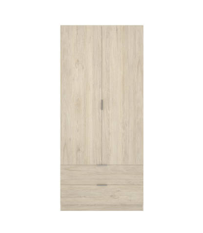 Armario Sabiote 2 Puertas Abatibles Y 2 Cajones En Roble Natural 184 Cm(alto)81 Cm(ancho)5_0