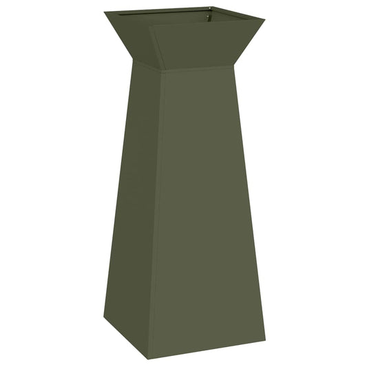 Maceta Pilar Verde Oliva 40 X 40 X 100 Cm_0