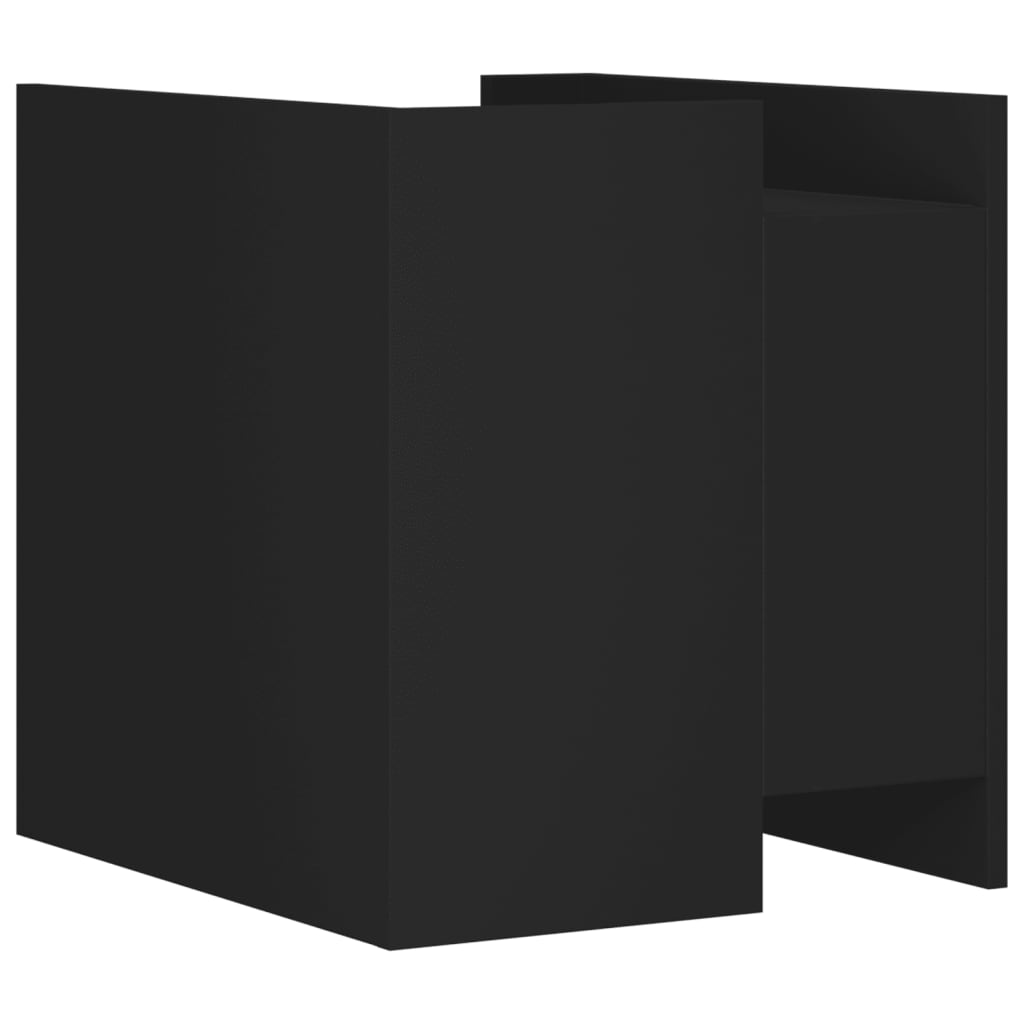 Mesita De Noche Madera De Ingeniería Negro 45x50x50 Cm_4