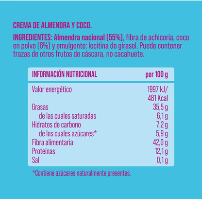 Pack crema de almendra y coco 4 uds The Nut Club 800g_1