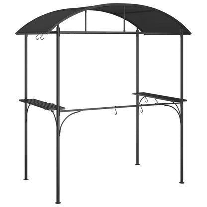 Vidaxl Cenador Barbacoa Estante Lateral Acero Antracita 220x115x230 Cm_4