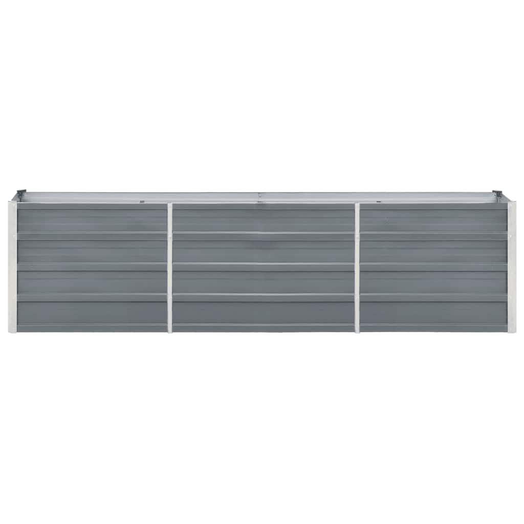 Arriate De Jardín De Acero Galvanizado Gris 240x40x45 Cm_2