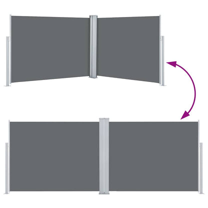 Vidaxl Toldo Lateral Retráctil Gris Antracita 140x1000 Cm_4