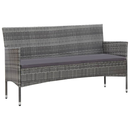 Vidaxl Set De Muebles De Jardín 4 Pzas Y Cojines Ratán Sintético Gris_1