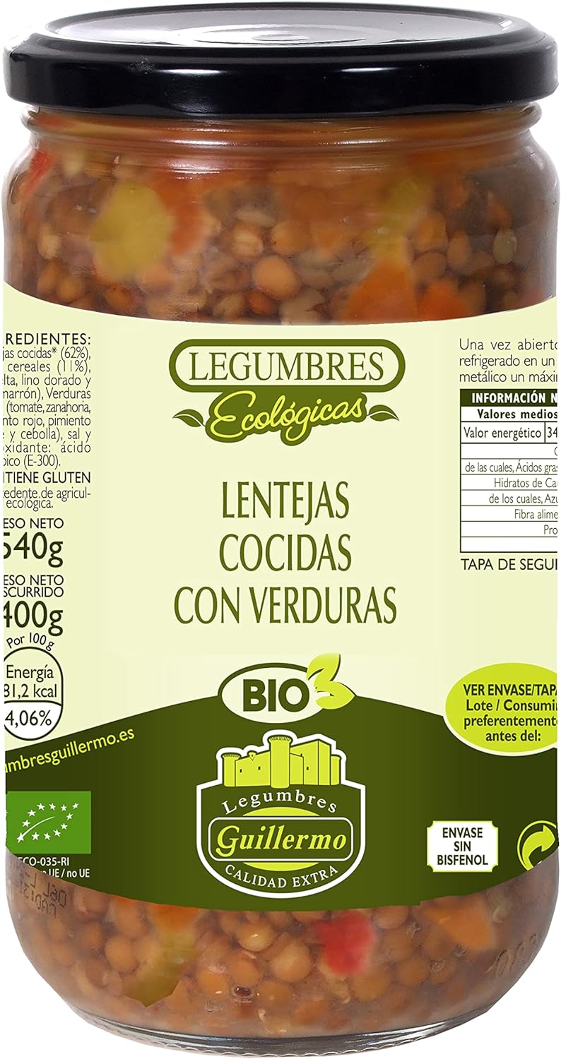 Lenteja Bio Cocida Con Verduras - 540 G_0