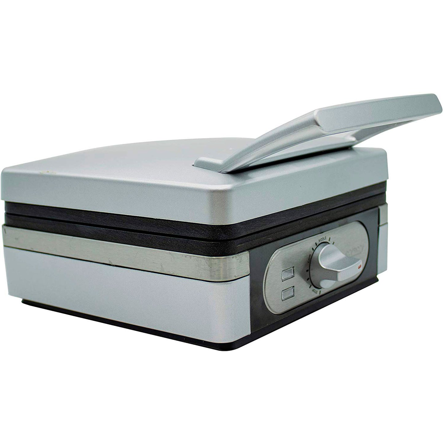 Gofrera Eléctrica Profesional, 2 Gofres Belgas Gruesos, Antiadherente, Regulador Temperatura, Acero Inox. Mpm Mpm-mgo13 Plata