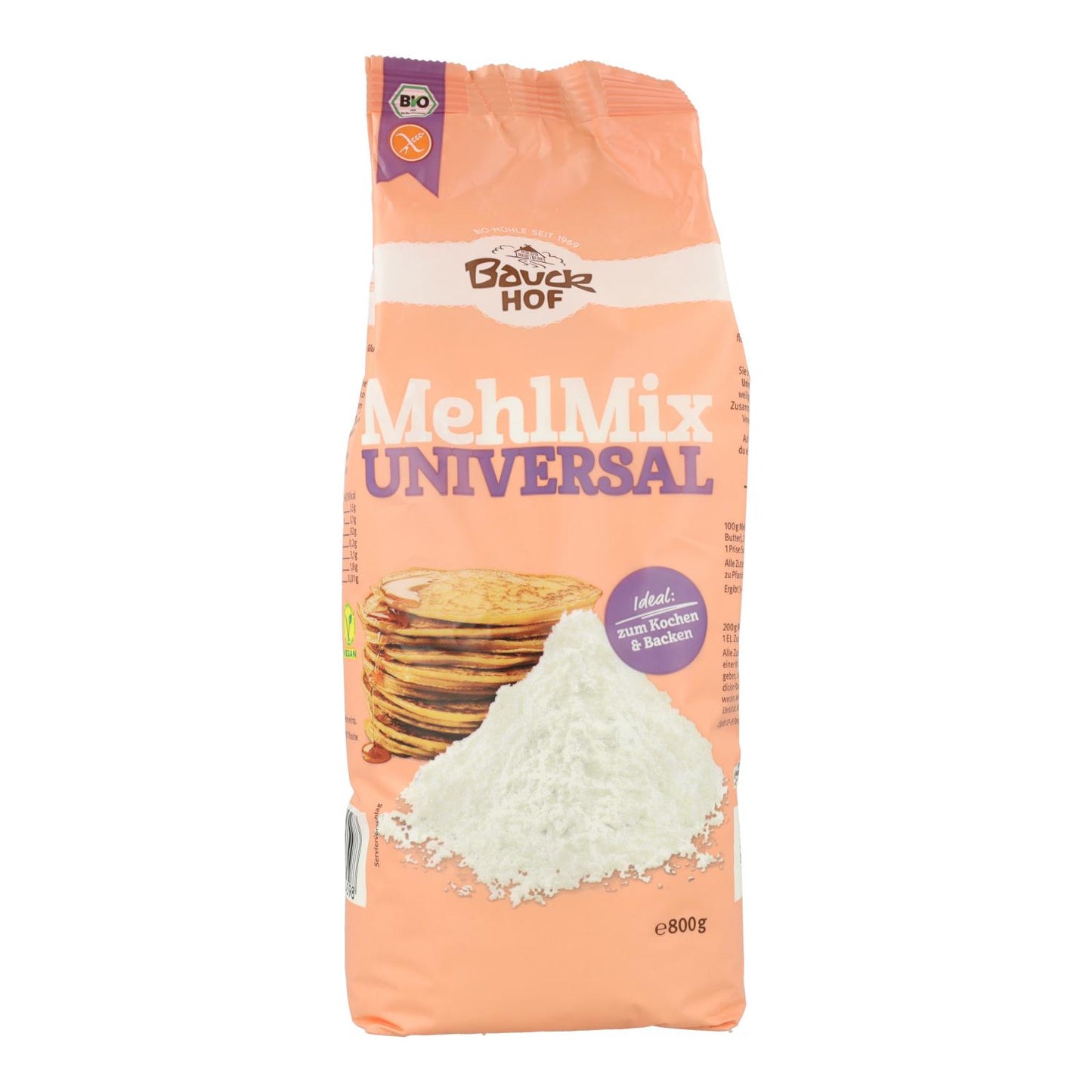 Mezcla harinas sin gluten todo uso, ecológica Bauckhof 800 g