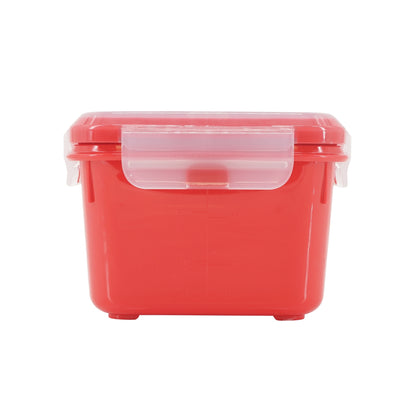 2x Herméticos Super Lock Micro 1,1 L., Cuadrados, Aptos Para Cocinar Al Vapor En El Microondas, Ideal Transporte Y Almacenamiento De Alimentos, Cierr