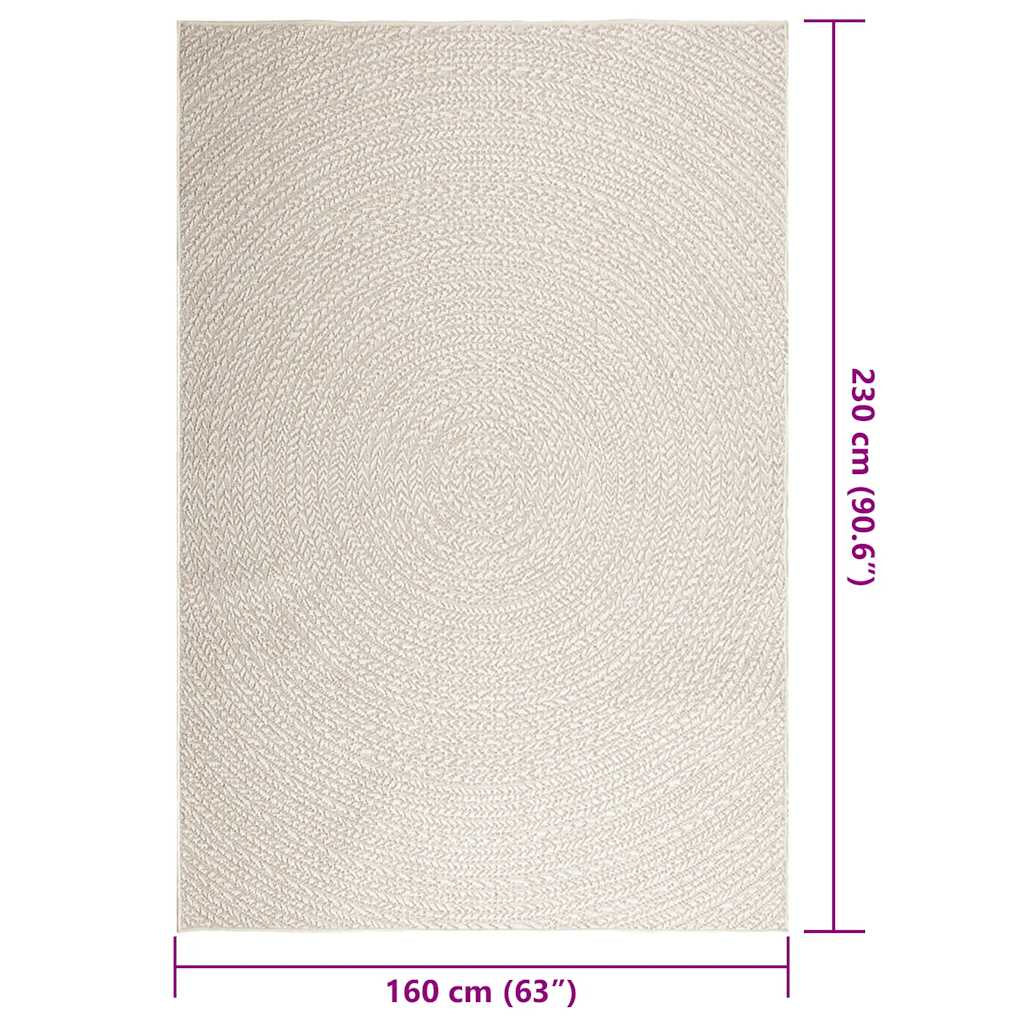 Vidaxl Alfombra Zizur Apariencia Yute Interior Exterior Crema_2