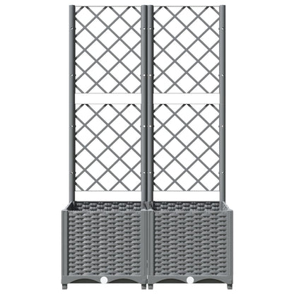Macetero De Jardín Gris Claro 80 X 40 X 136 Cm_2