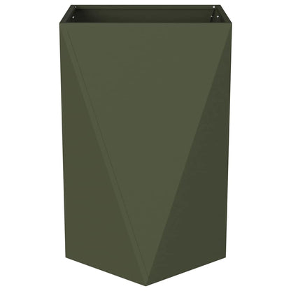 Jardinera 2 Pcs Verde Oliva 50 X 50 X 75 Cm Acero_5