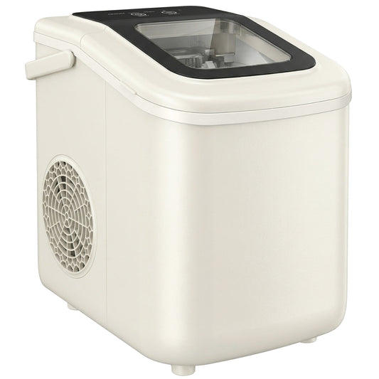 Homcom Máquina De Hielo Autolimpiable 12 Kg/24h 9 Cubitos Listos En 7 Minutos_0