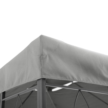 Outsunny Techo De Repuesto Para Cenador 4x3 M Con Techo Doble Protección Uv Gris_4