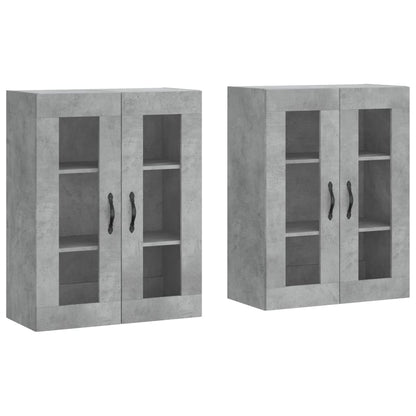 Armarios De Pared 2 Uds Madera De Ingeniería Gris Hormigón_1