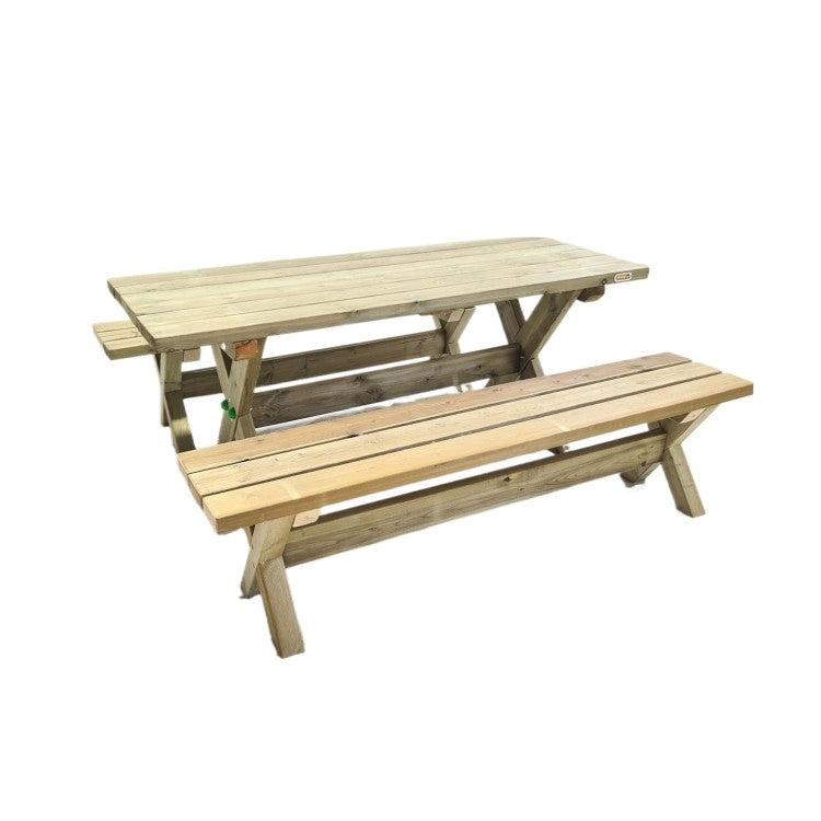 Mesa De Picnic Masgames Xerta 180 Madera Sin Pintar.