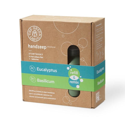 Set Premium Botella Forever + 8 Pastillas Jabón (Eucalipto y Albahaca) The Green Lab