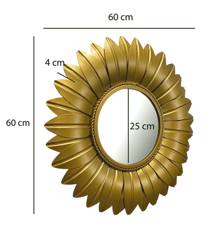 Espejo De Pared Girasol 60 Cm_3