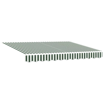 Toldo Retráctil Verde Y Blanco 300 X 250 X 165 Cm Tela Y Metal_3
