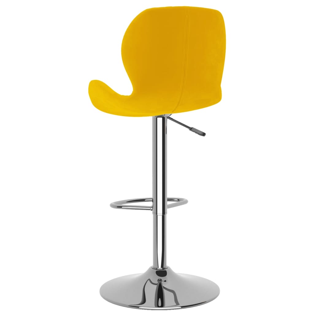 Taburetes De Cocina 2 Unidades Terciopelo Amarillo Mostaza_4