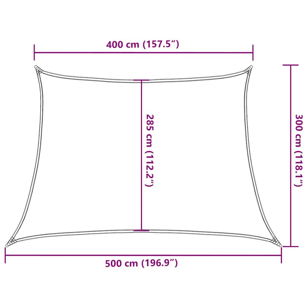 Vidaxl Toldo De Vela Hdpe Rojo 160 G/m² 4/5x3 M_2