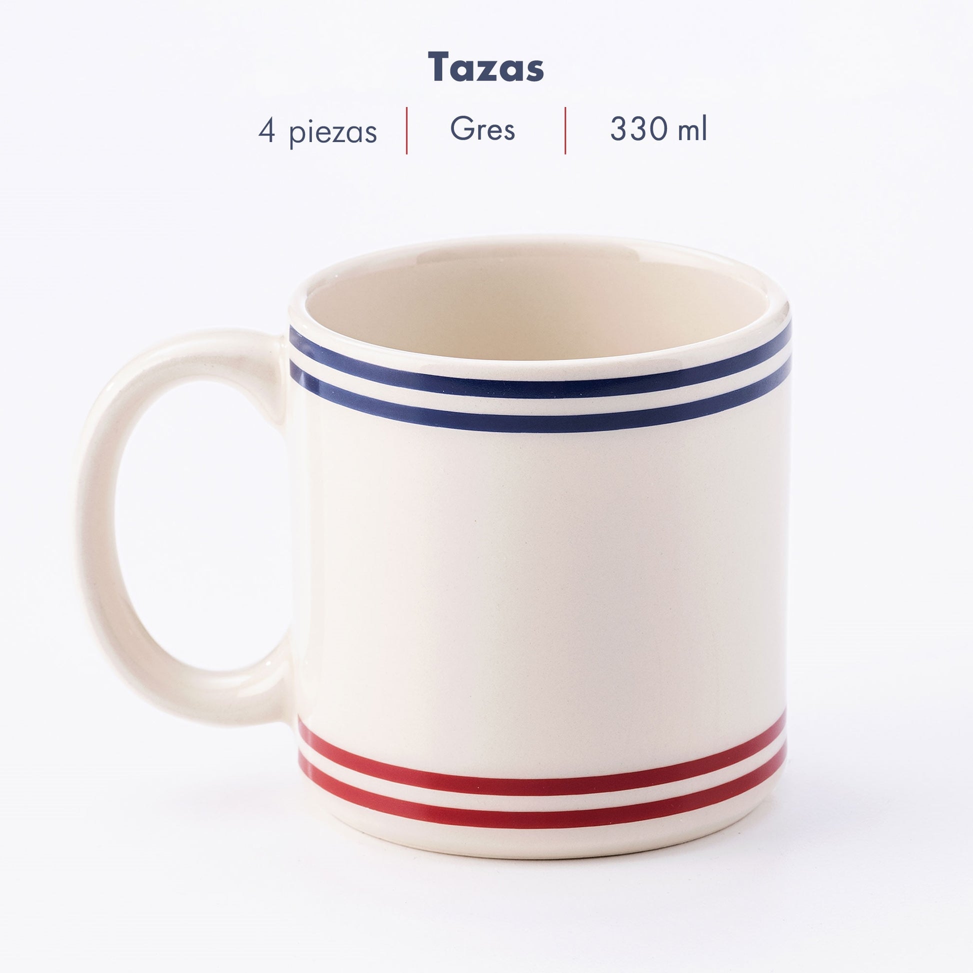 Set 4pzs Tazas De Gres 330ml El Ganso