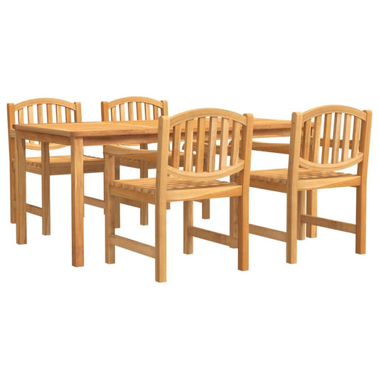 Vidaxl Juego De Comedor Para Jardín 5 Piezas Madera Maciza De Teca_0