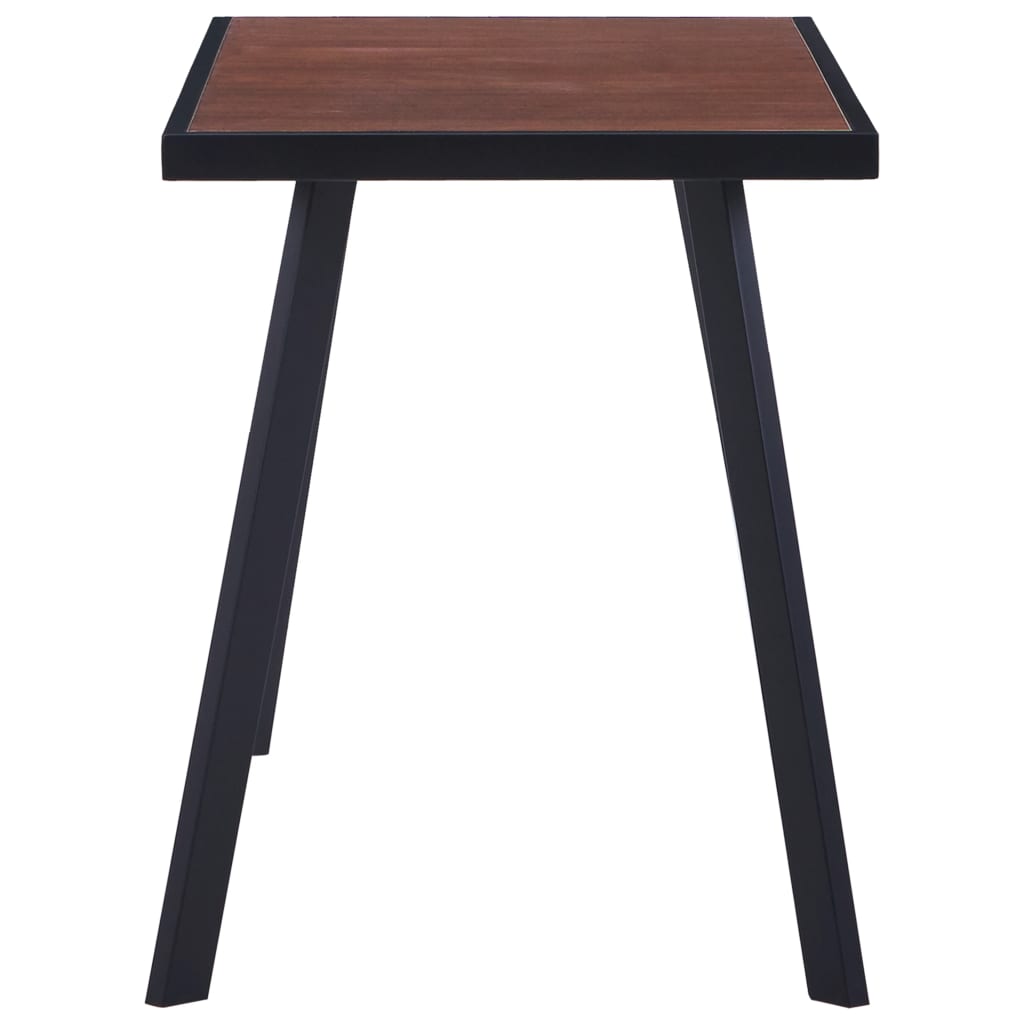 Mesa De Comedor Mdf Natural Y Negro 120x60x75 Cm_1