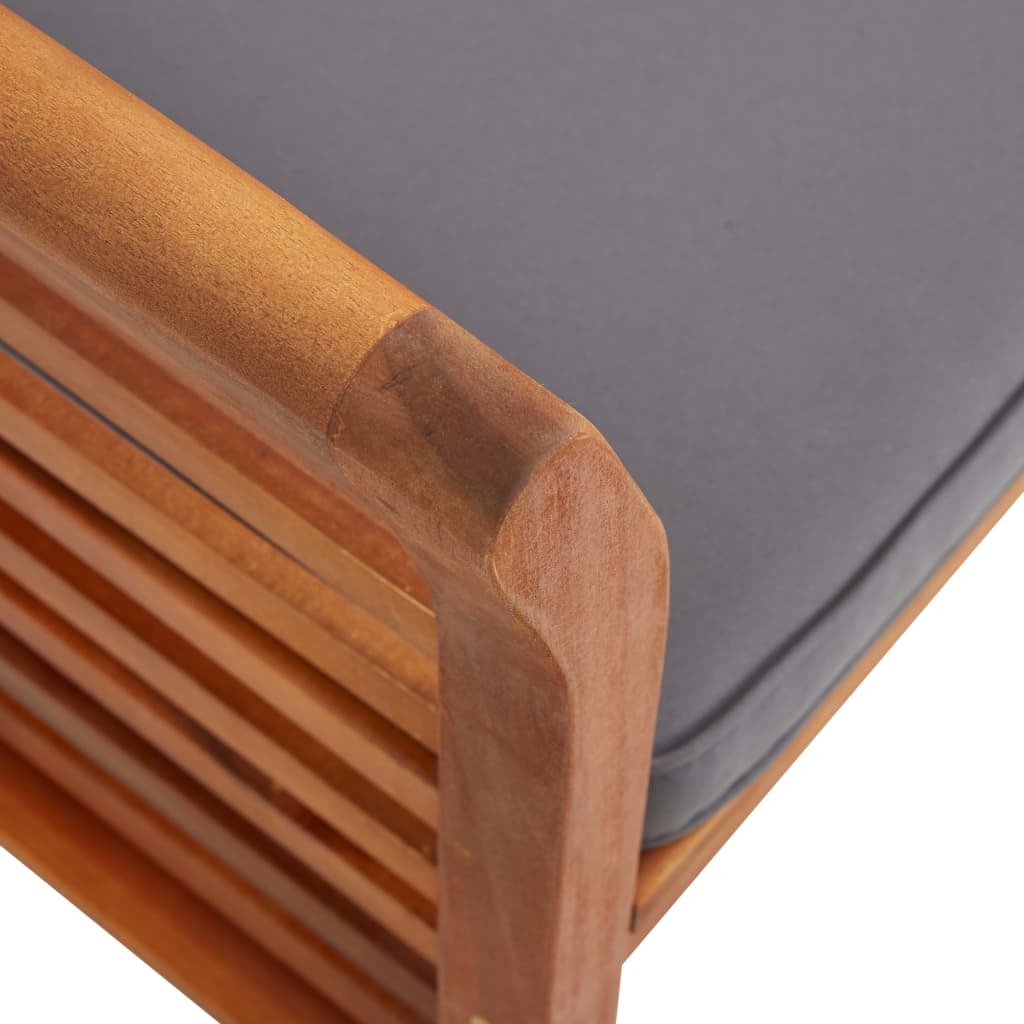 Vidaxl Silla De Comedor Para Jardín Con Cojín Madera Maciza De Acacia_5