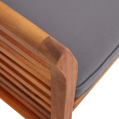 Vidaxl Silla De Comedor Para Jardín Con Cojín Madera Maciza De Acacia_5