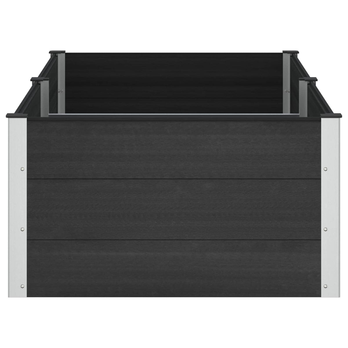 Arriate Elevado Negro 200 X 100 X 54 Cm Wpc Y Aluminio_3