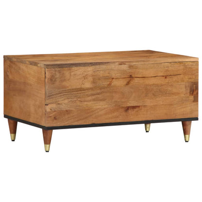 Mesa De Centro De Madera Maciza De Mango 80x50x40 Cm_3