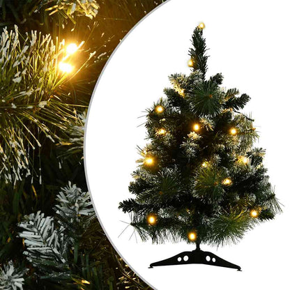 Vidaxl Árbol De Navidad Preiluminado Con Luces Y Soporte Verde 60 Cm_1
