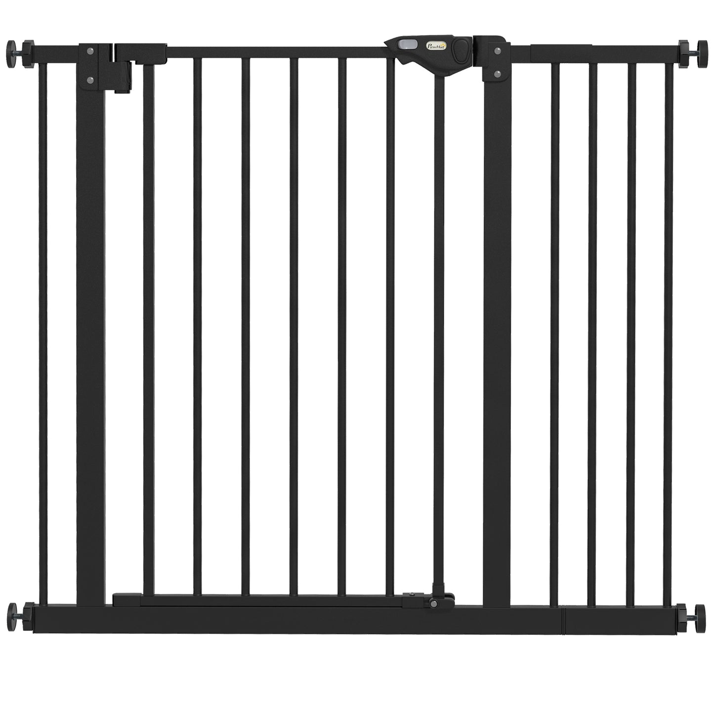 Pawhut Barrera De Seguridad Para Perros Escaleras Y Puertas 74-94 Cm Negro_0