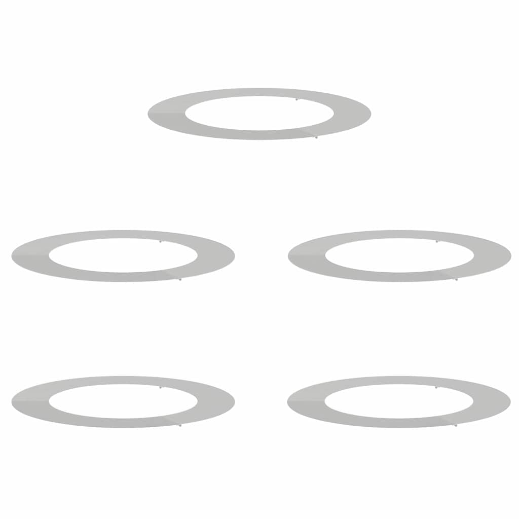 Adecuado Para Anillos De Árbol Plano 5 Pcs Plateado Ø60 / 90 Cm_0