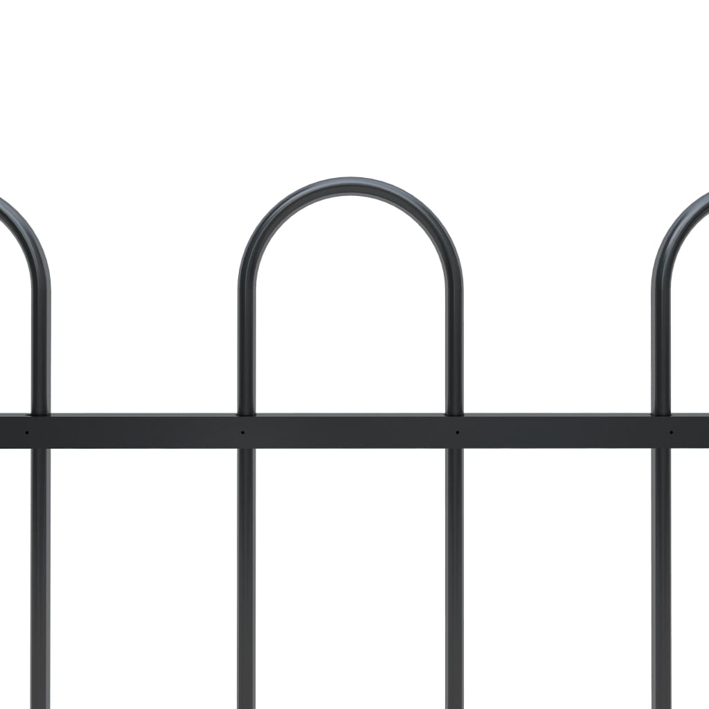 Valla De Jardín Con Puntas De Aro Acero Negro 8,5x1 M / Vetonek_1