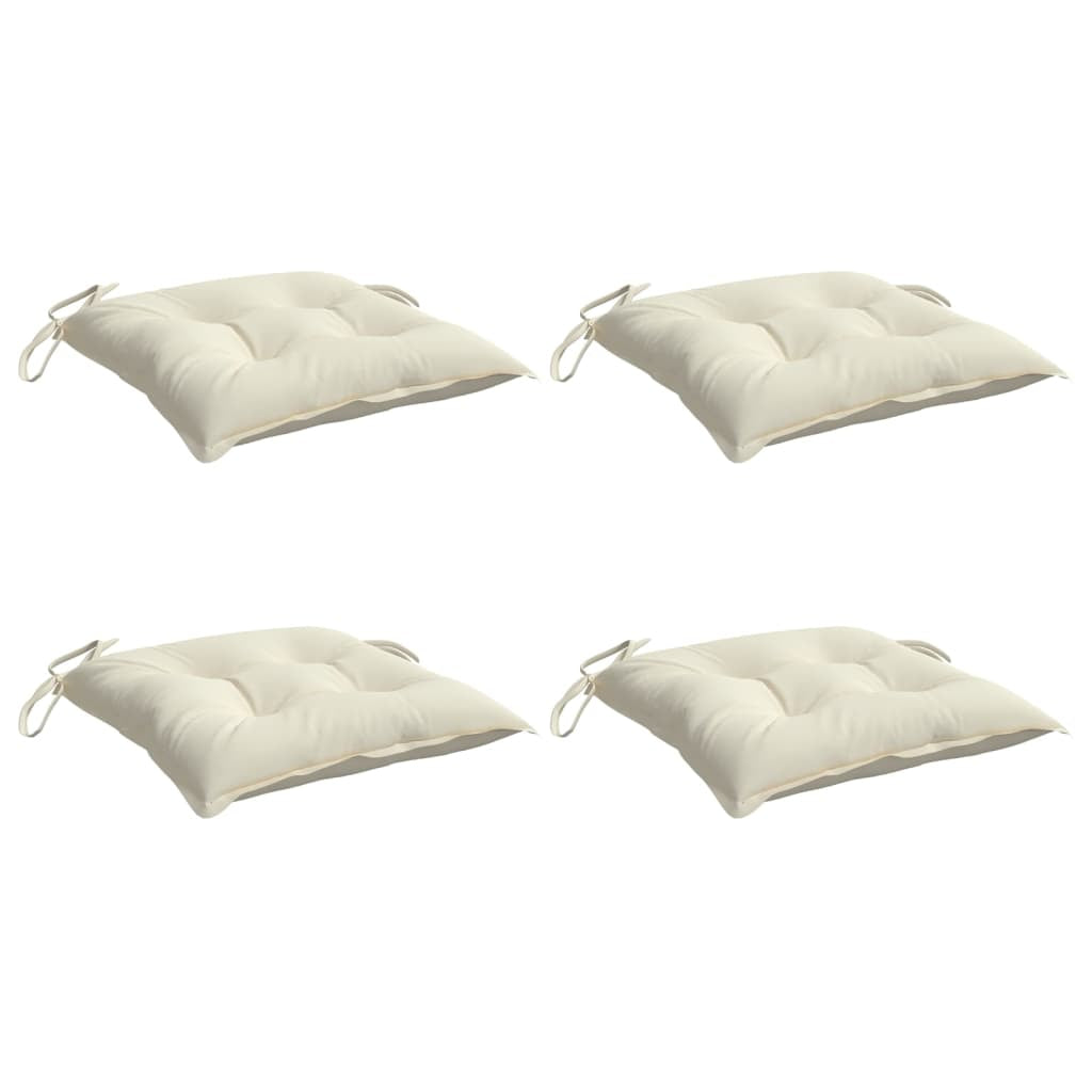 Vidaxl Cojines De Silla De Jardín 4 Uds Tela Oxford Crema 50x50x7 Cm_0