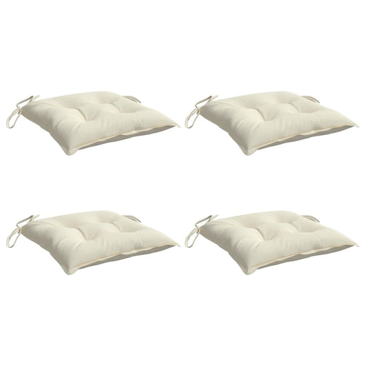 Vidaxl Cojines De Silla De Jardín 4 Uds Tela Oxford Crema 50x50x7 Cm_0