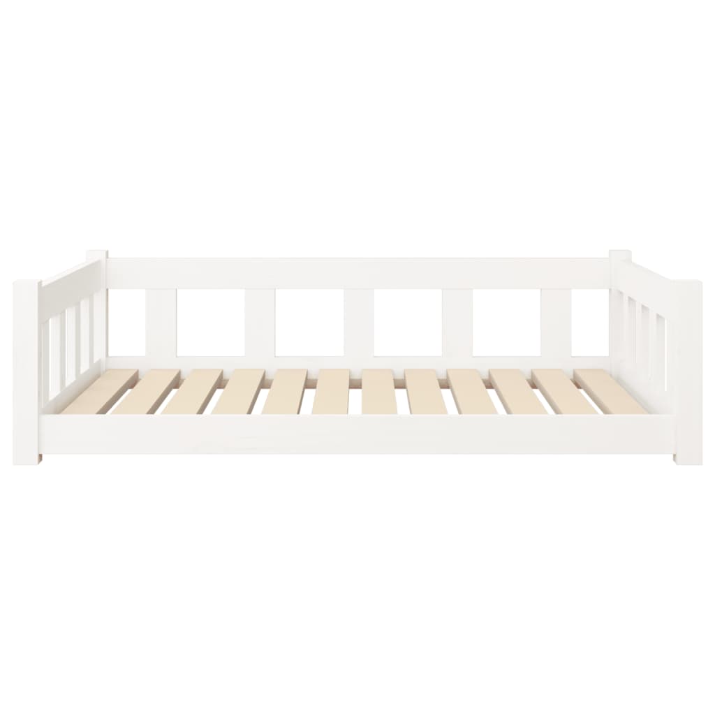 Cama Para Perros Madera Maciza De Pino Blanco 105,5x75,5x28 Cm / Vetonek_4