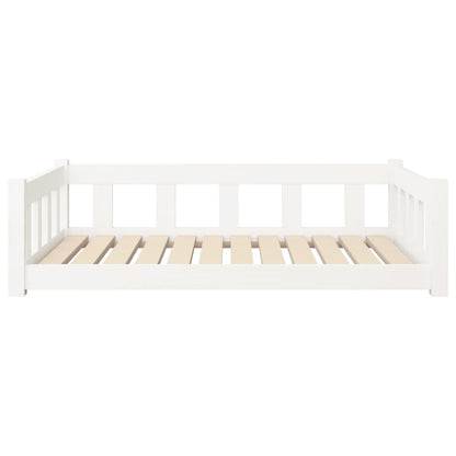 Cama Para Perros Madera Maciza De Pino Blanco 105,5x75,5x28 Cm / Vetonek_4